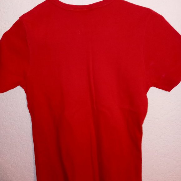WALT DISNEY WORLD WOMENS MICKEY LOVES MINNIE RED SHIRT SZ SM - Picture 3 of 6